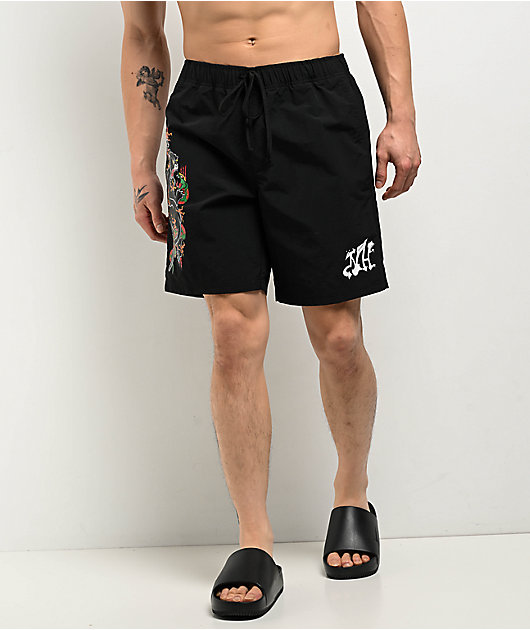 Ninth Hall Panther Black Board Shorts | Zumiez