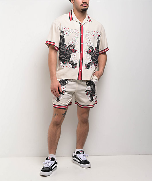 Ninth Hall Panther Natural Lounge Shorts | Zumiez