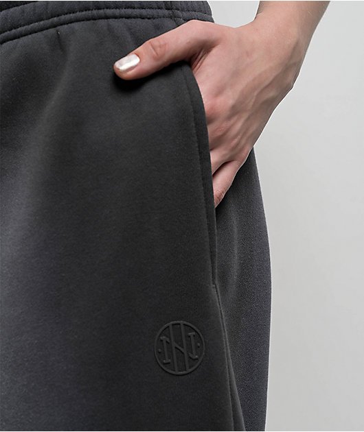 Ninth Hall Payton Charcoal Wash Relaxed Cargo Sweat Shorts