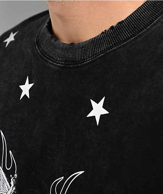 Ninth Hall Pillars Charcoal Wash T-Shirt | Zumiez