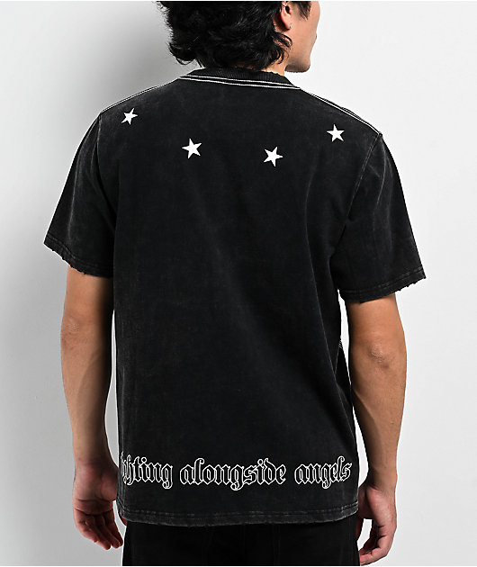 Ninth Hall Pillars Charcoal Wash T-Shirt | Zumiez