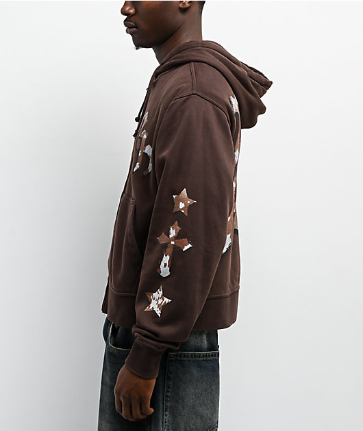 Ninth Hall Potassium Brown Zip Hoodie | Zumiez
