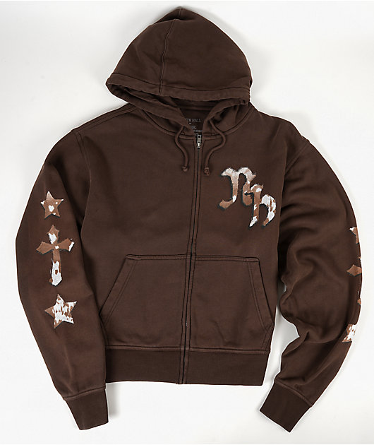 Ninth Hall Potassium Brown Zip Hoodie | Zumiez