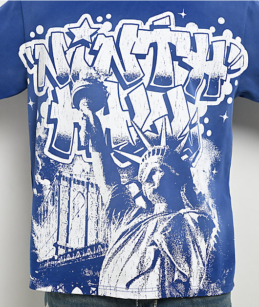 Ninth Hall Queens Blue Heavyweight Boxy T-Shirt