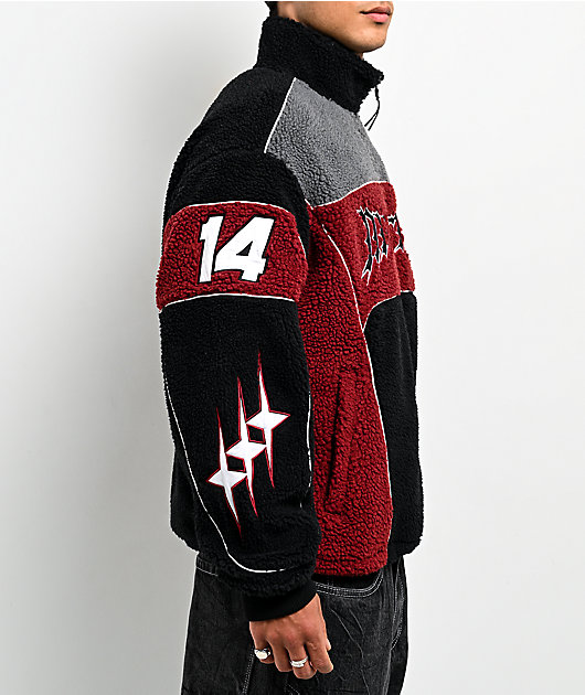 Ninth Hall Racer Tech Red & Black Sherpa Jacket