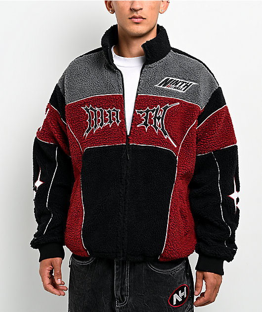 Ninth Hall Racer Tech Red & Black Sherpa Jacket