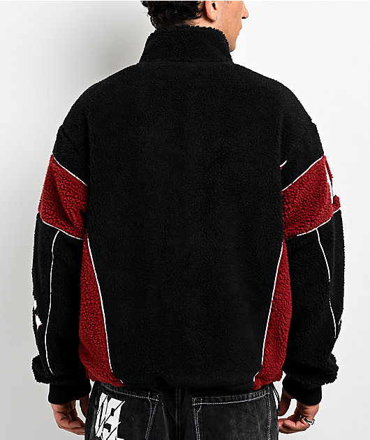 Ninth Hall Racer Tech Red & Black Sherpa Jacket
