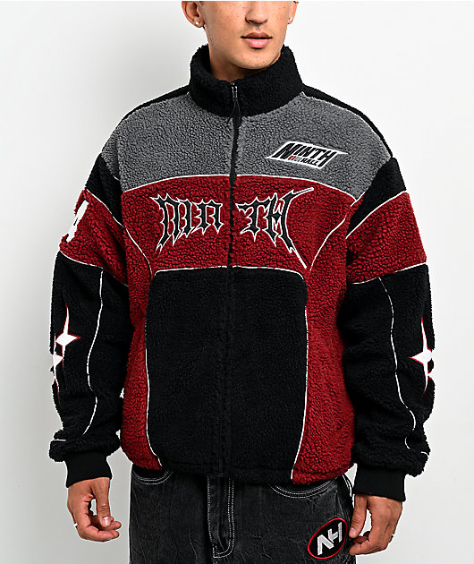 Ninth Hall Racer Tech Red & Black Sherpa Jacket