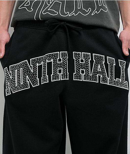 Ninth Hall Rhinestone Black Oversized Sweatpants