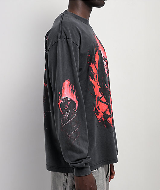 Ninth Hall Rider Charcoal Long Sleeve T-Shirt