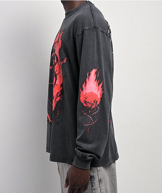 Ninth Hall Rider Charcoal Long Sleeve T-Shirt | Zumiez