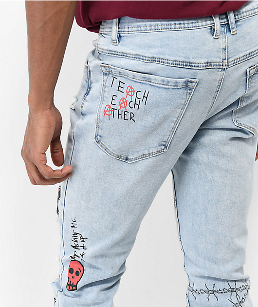 Ninth Hall Rogue Skinny Light Wash Jeans | Zumiez