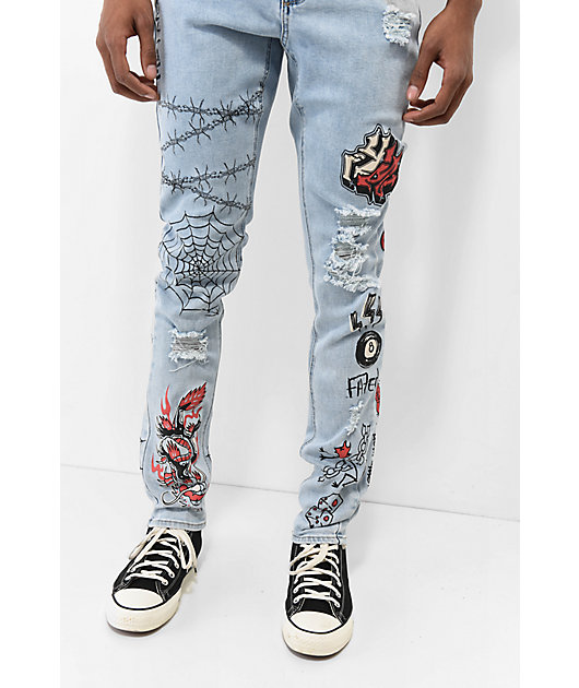 Ninth Hall Rogue Skinny Light Wash Jeans