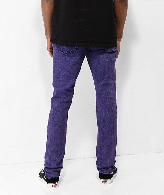 Men’s purple and paint striped jeans. - www.weeklybangalee.com