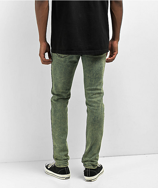 Ninth Hall Rogue Yellow Acid Wash Skinny Jeans