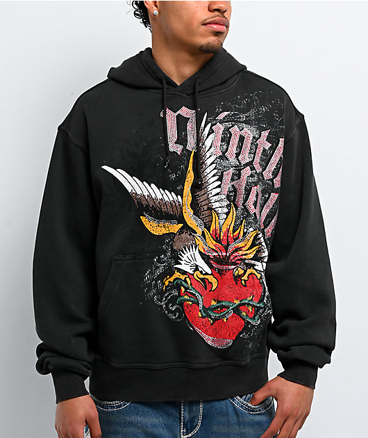 Ninth Hall Sacred Feathers Black Hoodie | Zumiez