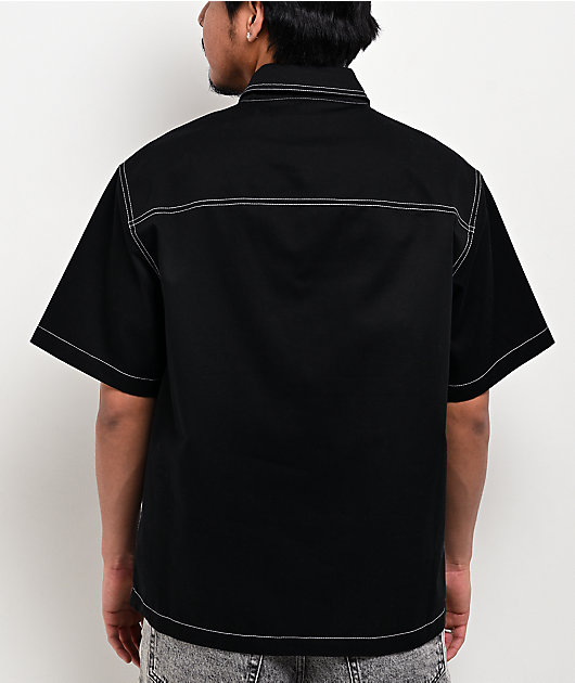 Ninth Hall Salvation Black Boxy Work Shirt | Zumiez