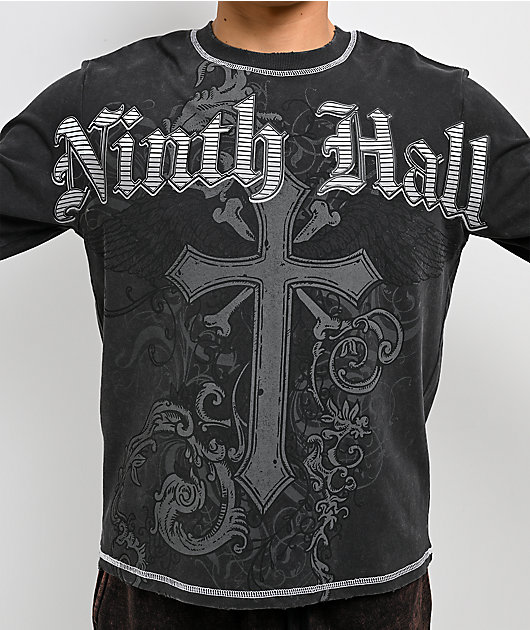 Ninth Hall Second Coming Black Wash Long Sleeve T-Shirt