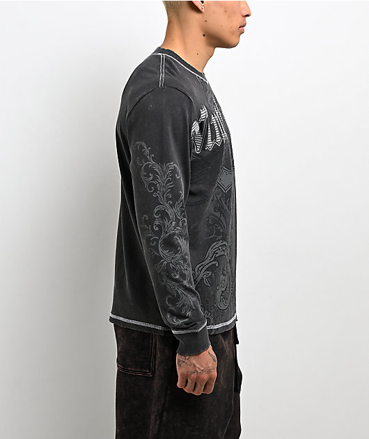 Ninth Hall Second Coming Black Wash Long Sleeve T-Shirt