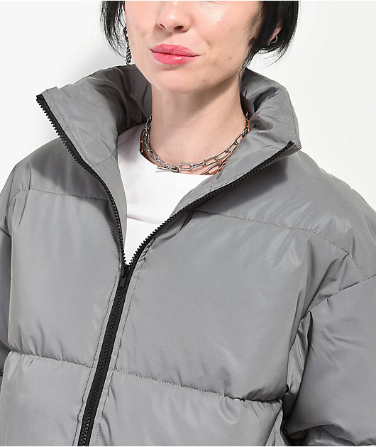 Reflective Hooded Puffer Jacket