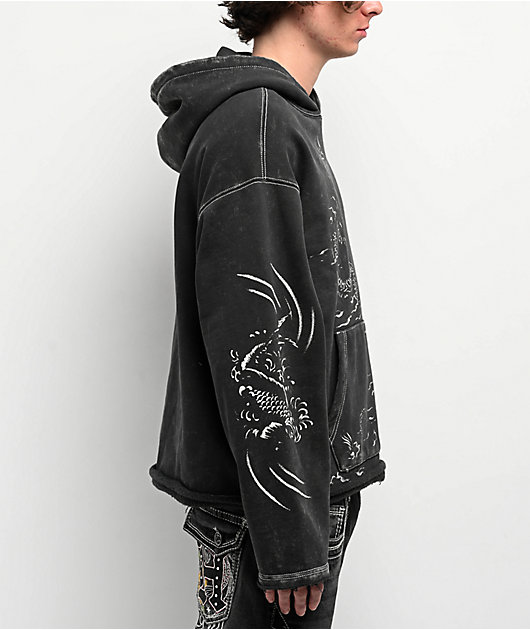Ninth Hall Speak Easy Washed Black Hoodie
