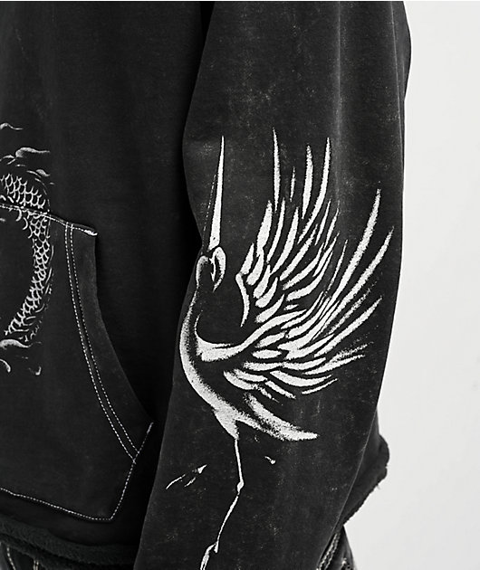 Ninth Hall Speak Easy Washed Black Hoodie | Zumiez