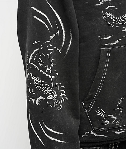 Ninth Hall Speak Easy Washed Black Hoodie | Zumiez