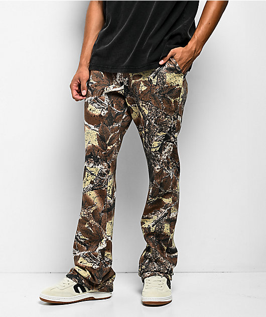 Ninth Hall Stacked Camo Flare Sweatpants