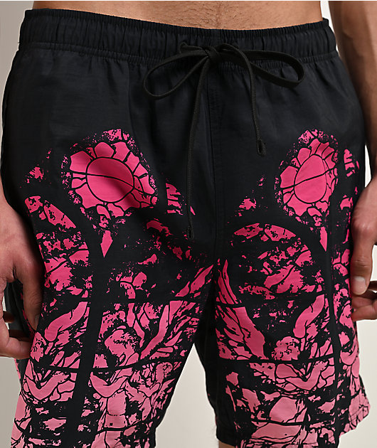 Ninth Hall Stained Glass Black Board Shorts