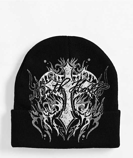 Ninth Hall Stone Rose Black Beanie | Zumiez