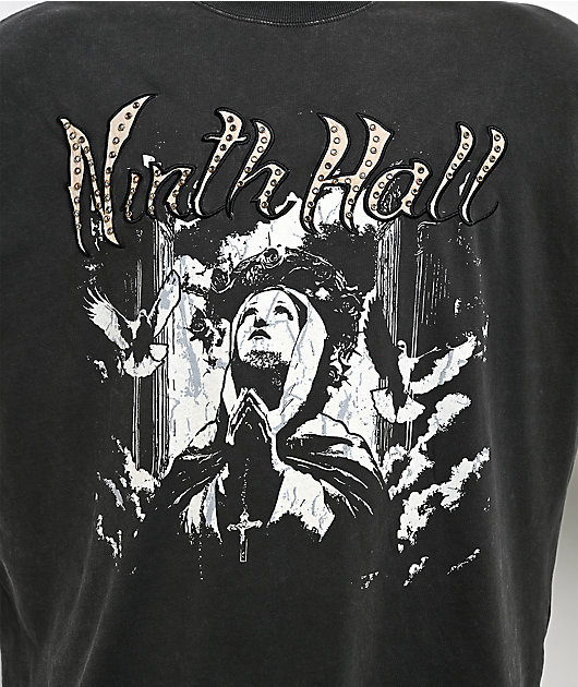 Ninth Hall Too Many Birds Grey Wash T-Shirt