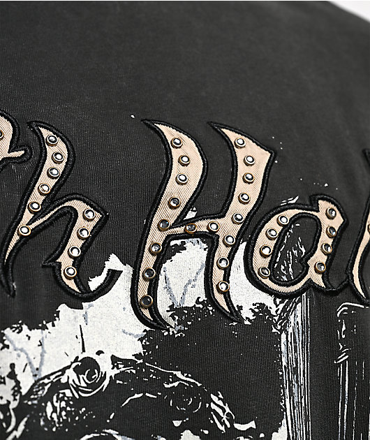 Ninth Hall Too Many Birds Grey Wash T-Shirt