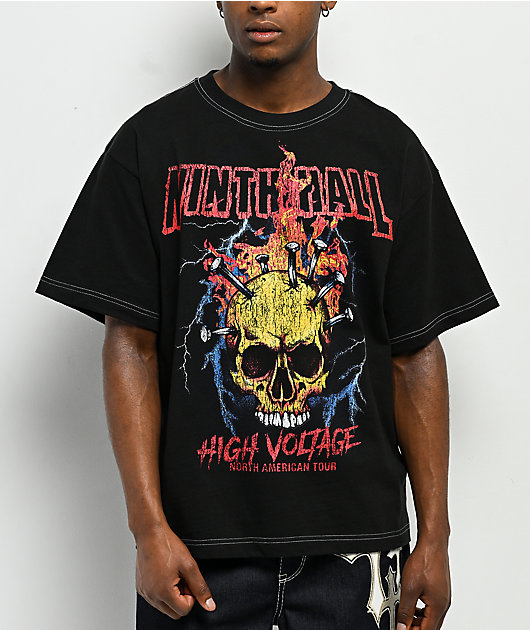 haluc❤ Ninth Hall Olivia Black Boxy Crop T-Shirt | Zumiez