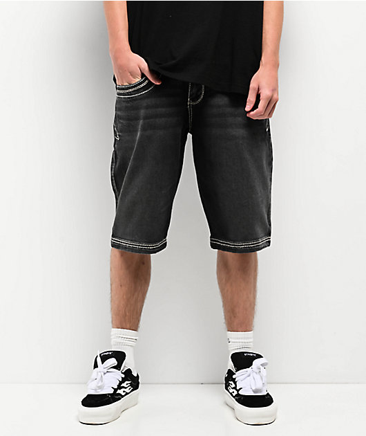 Ninth Hall Tout Slim Black Wash Denim Shorts | Zumiez