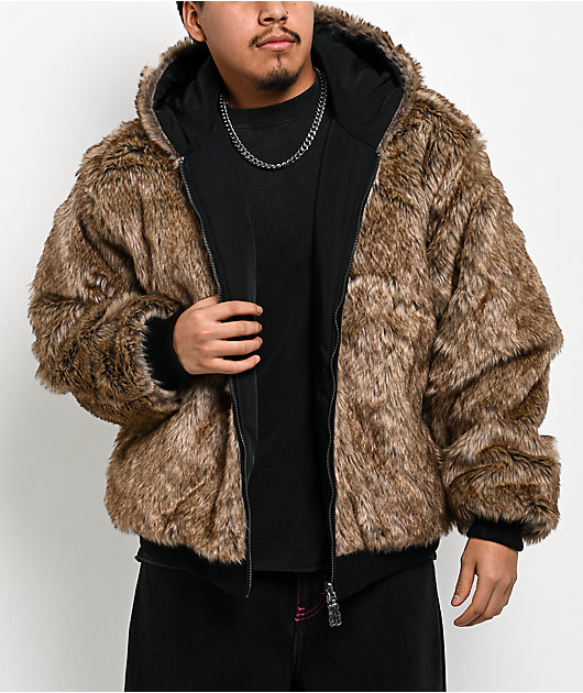 Ninth Hall Trip Black & Faux Fur Reversible Jacket | Zumiez