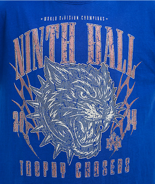 hide speed ball Tシャツ Ninth Hall Trophy Chasers Blue Boxy T-Shirt | Zumiez