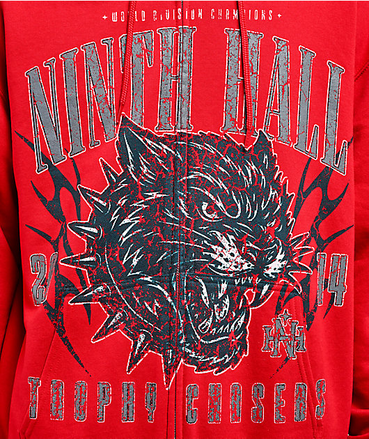 Ninth Hall Trophy Chasers Red Zip Hoodie | Zumiez