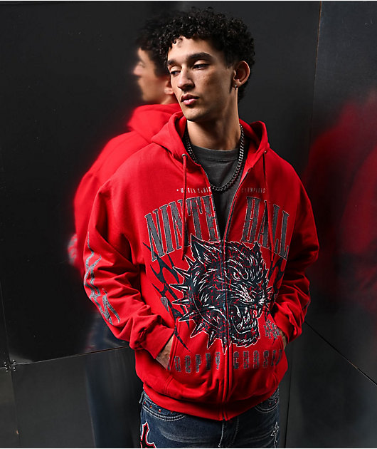 Ninth Hall Trophy Chasers Red Zip Hoodie | Zumiez