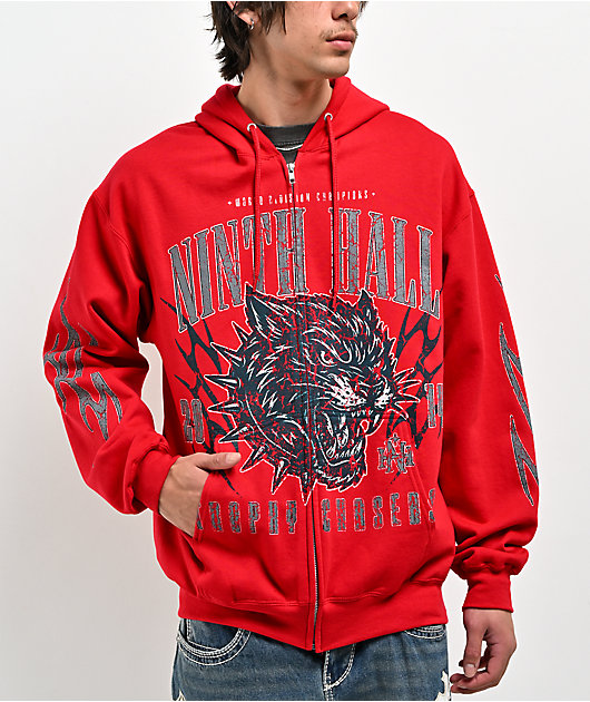 Ninth Hall Trophy Chasers Red Zip Hoodie | Zumiez