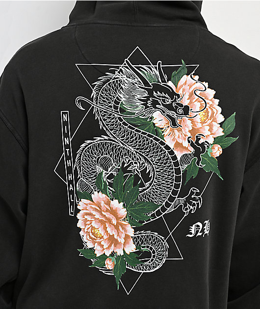 Ninth Hall Venom Black Wash Zip Hoodie