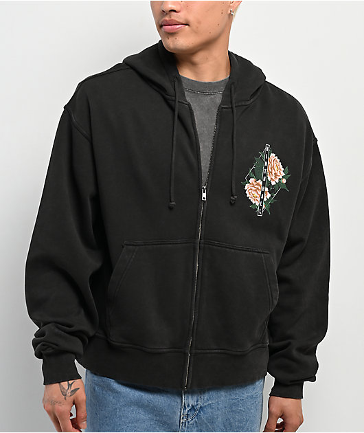 Ninth Hall Venom Black Wash Zip Hoodie
