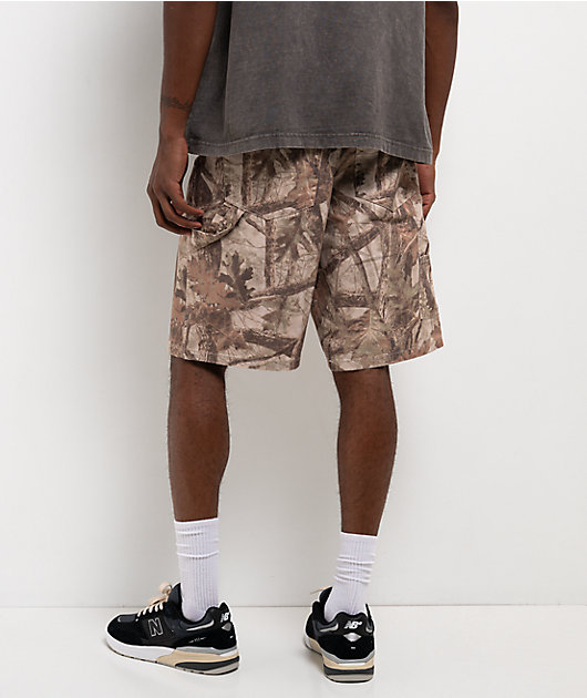 Ninth Hall Waylay Double Knee Camo Canvas Cargo Shorts