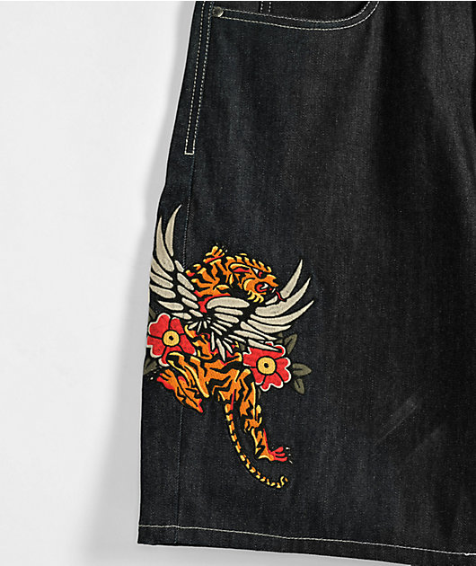 Ninth Hall Waylay Indigo Raw Denim Shorts