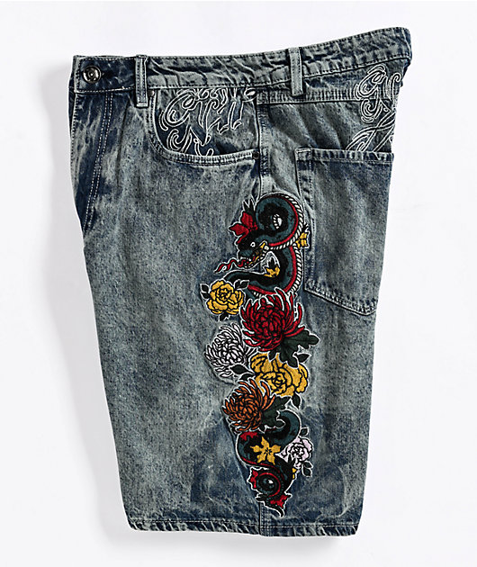 Ninth Hall Waylay Light Blue Denim Shorts | Zumiez