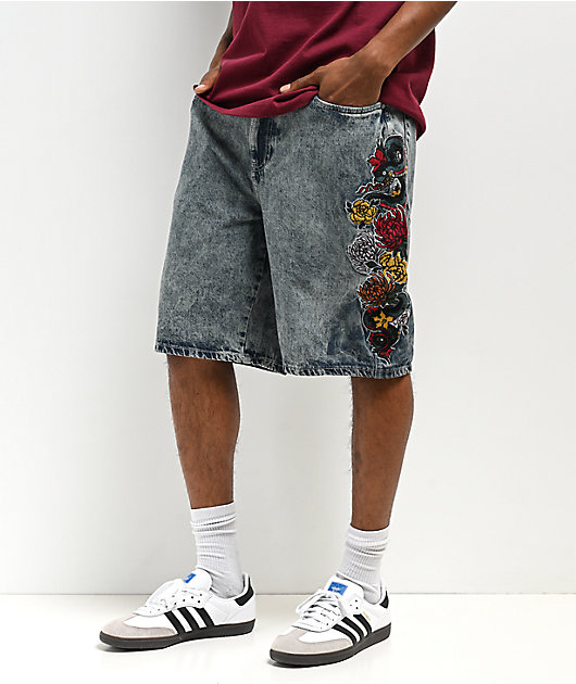 Ninth Hall Waylay Light Blue Denim Shorts | Zumiez