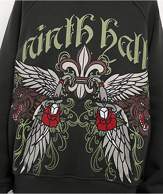 Ninth Hall Wichita Raglan Black Hoodie | Zumiez