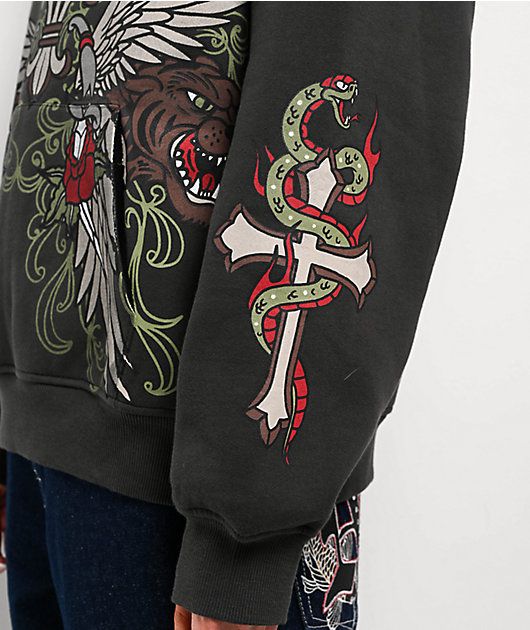 Ninth Hall Wichita Raglan Black Hoodie | Zumiez