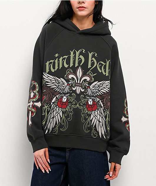 Ninth Hall Wichita Raglan Black Hoodie | Zumiez