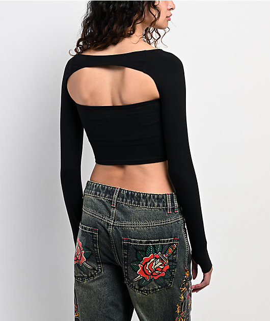 Ninth Hall Winona Bolero Black Shrug Tube Top Set