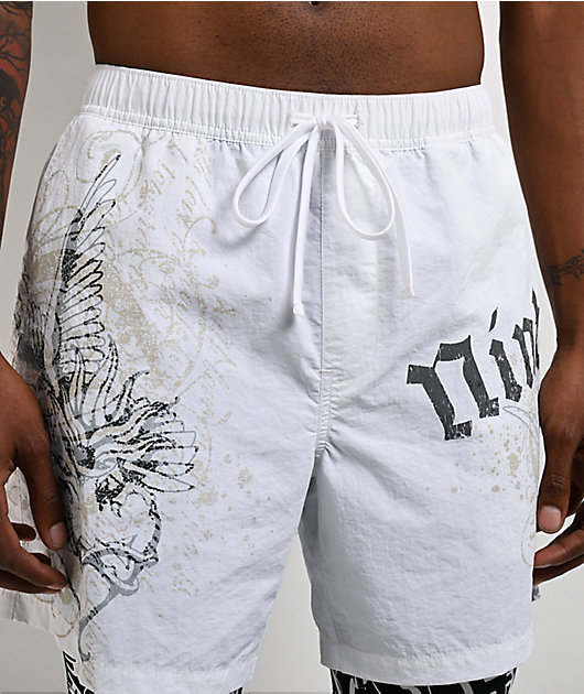 Ninth Hall Y2K Revival White Board Shorts
